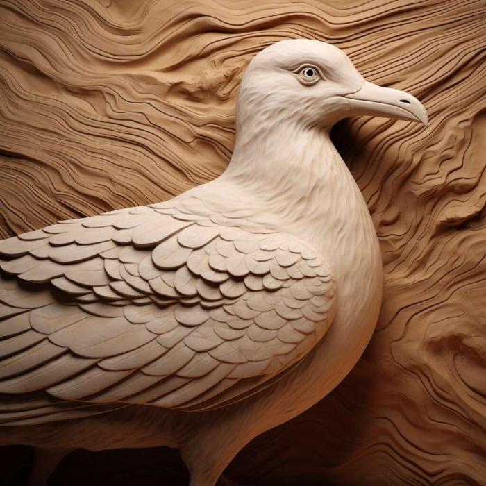 Nature and animals (gull 3, NATURE_975) 3D models for cnc